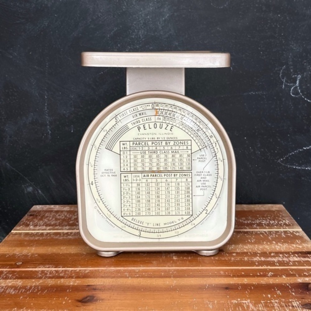 Vintage Pelouze 1968 Postal Scale Max Weight 5 lbs.